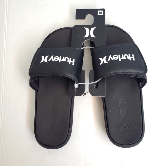 Hurley Shoes Hurley Slides Classic Black With Cushion Adjustable